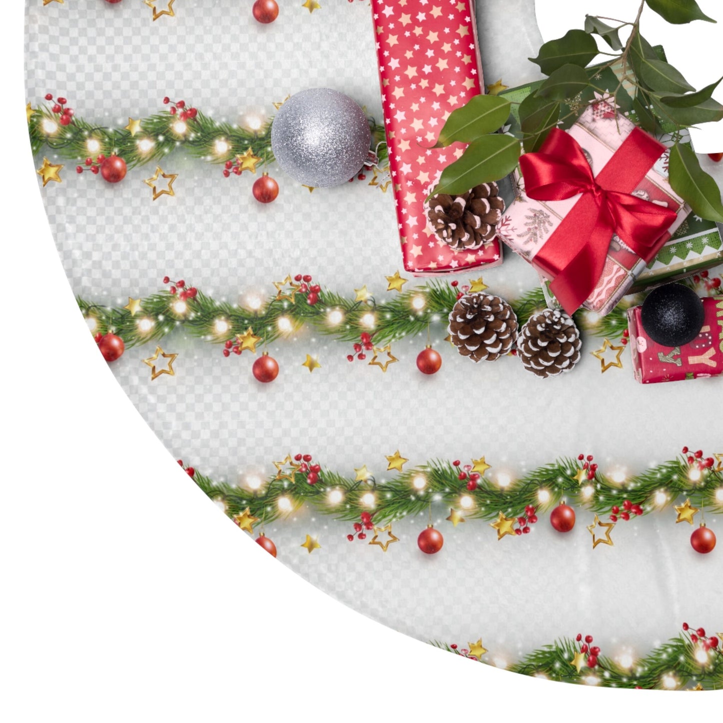 Christmas Tree Skirts - Green Holly