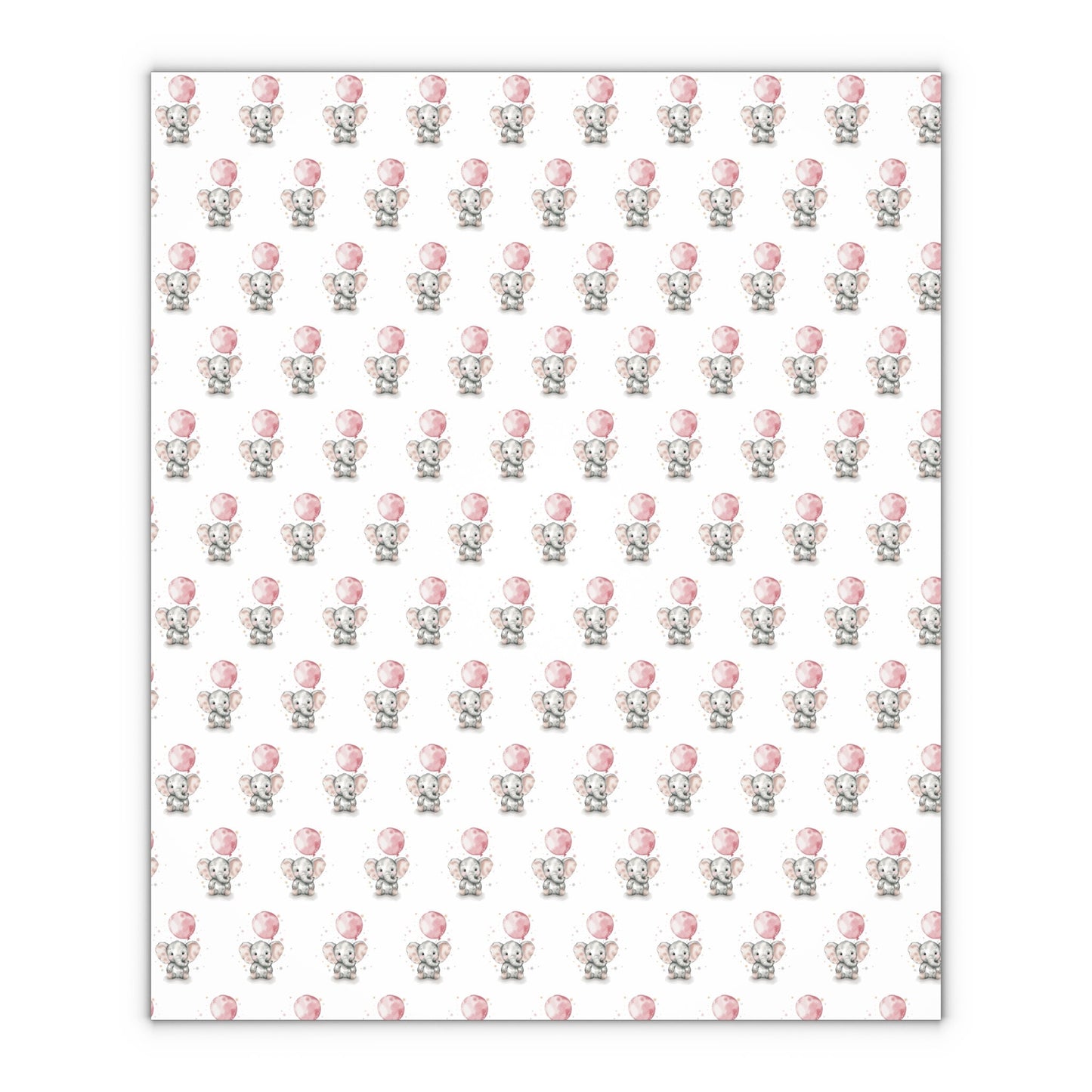 Gift Wrapping Paper Sheets, 1pc - Baby Elephant - Baby Gift Wrap