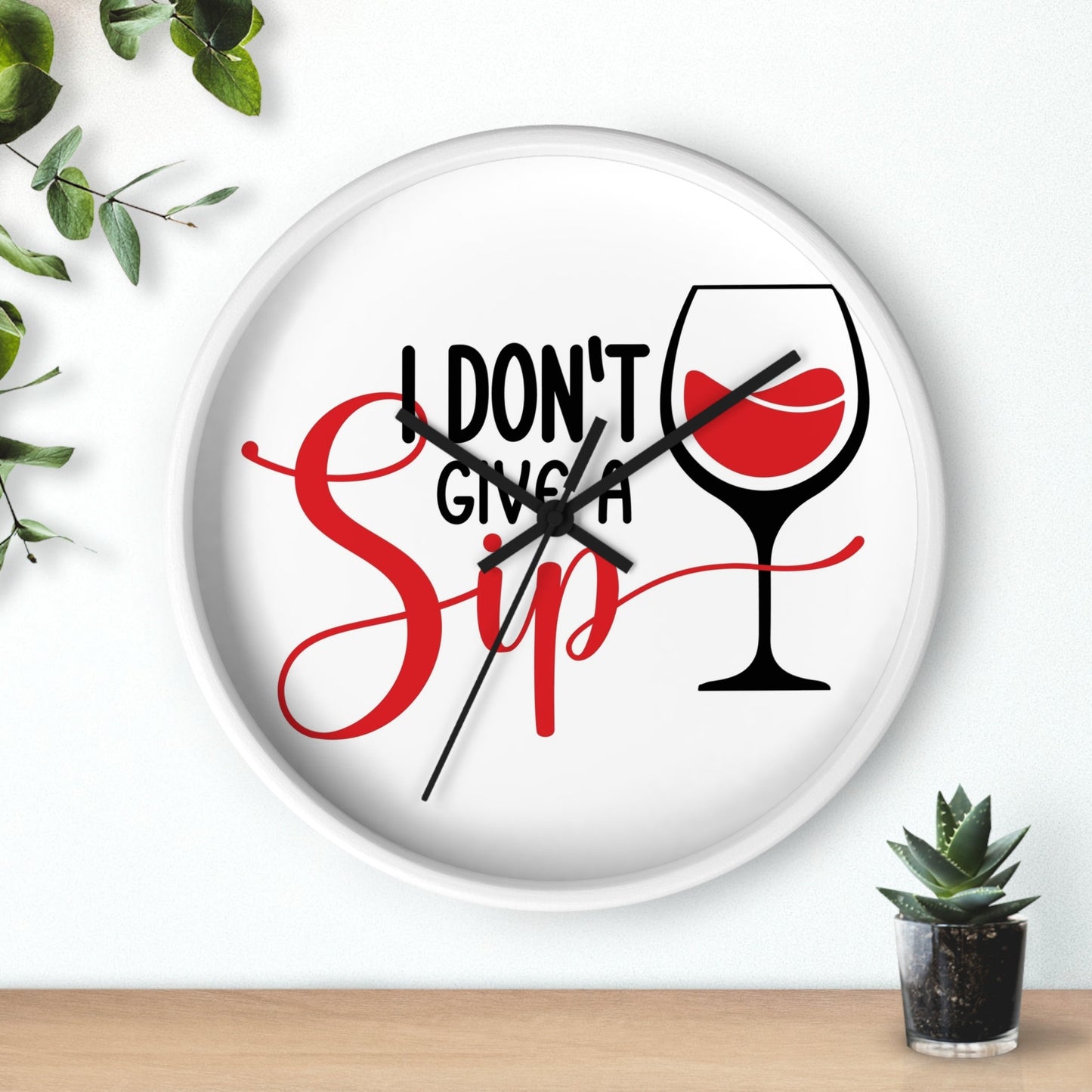 Wall Clock - Wine Time