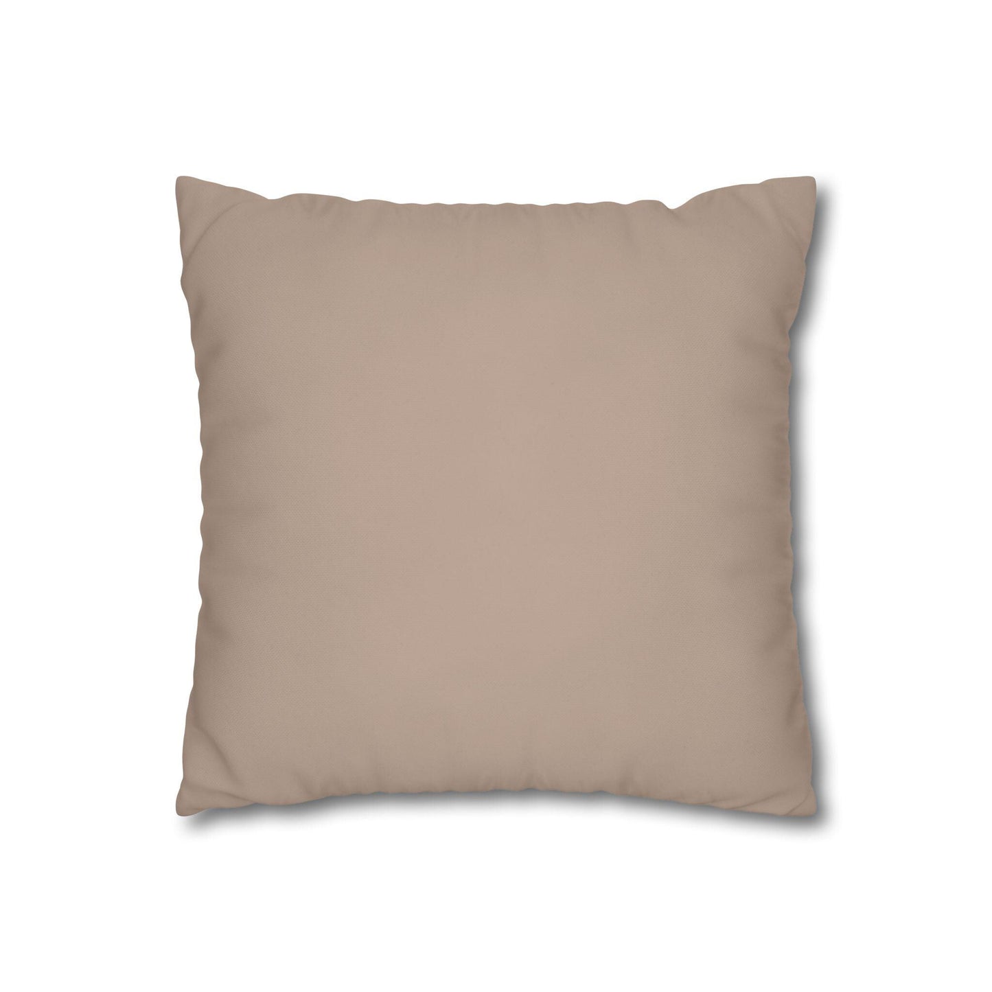 Square Poly Canvas Pillowcase - Tan, Beige, Taupe Palm Tree Design