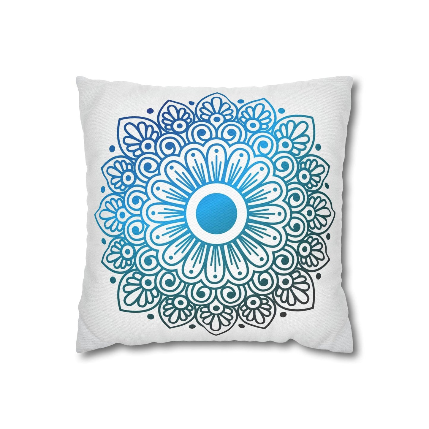 Spun Polyester Square Pillowcase - Aqua