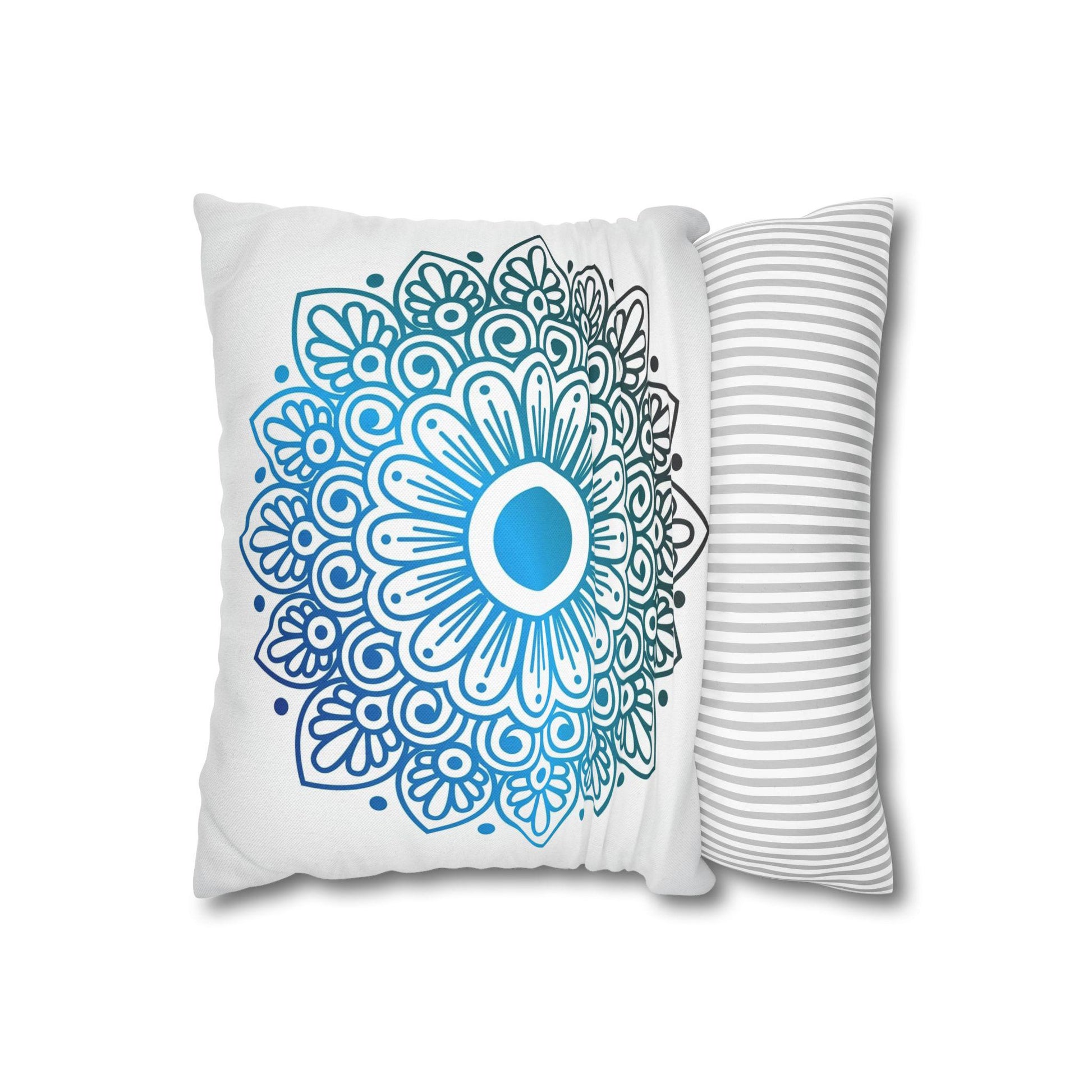 Spun Polyester Square Pillowcase - Aqua