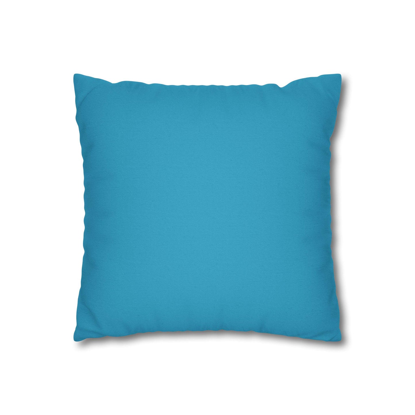 Spun Polyester Square Pillowcase - Aqua