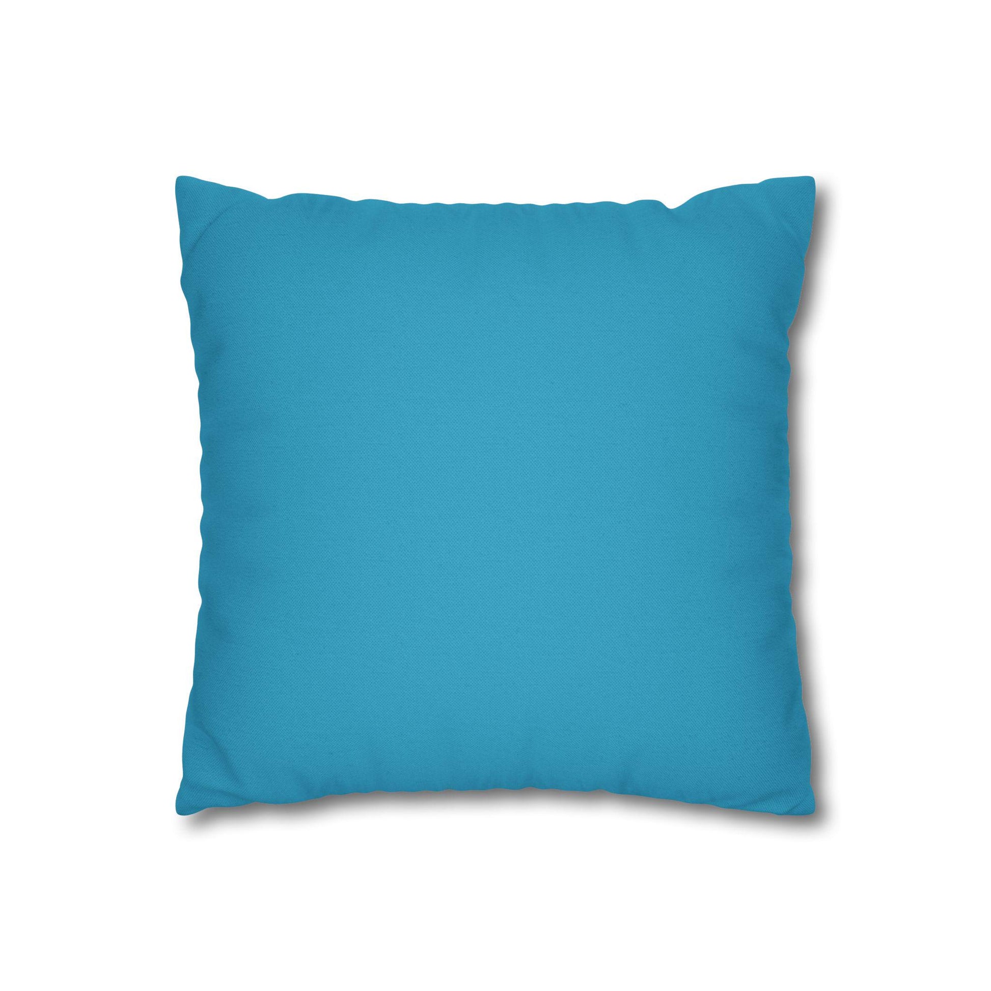 Spun Polyester Square Pillowcase - Aqua