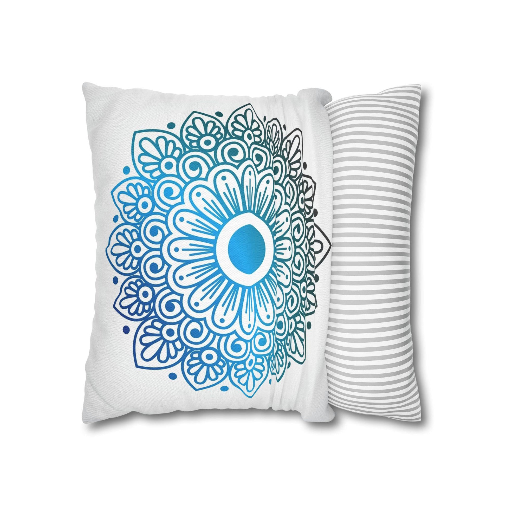 Spun Polyester Square Pillowcase - Aqua