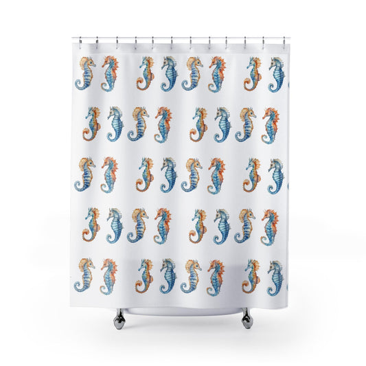 Shower Curtains - Sea Horse Ocean Theme Shower Curtain