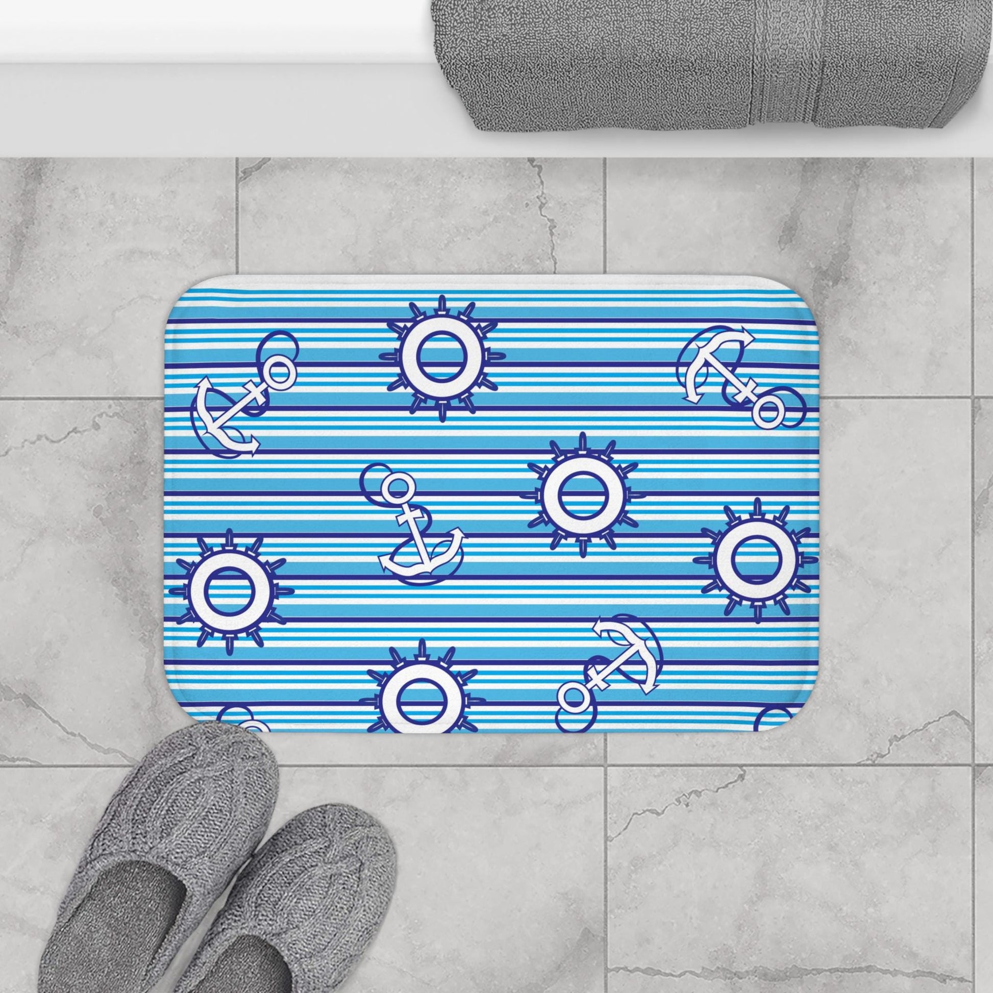 Bath Mat - Nautical Theme Anchor