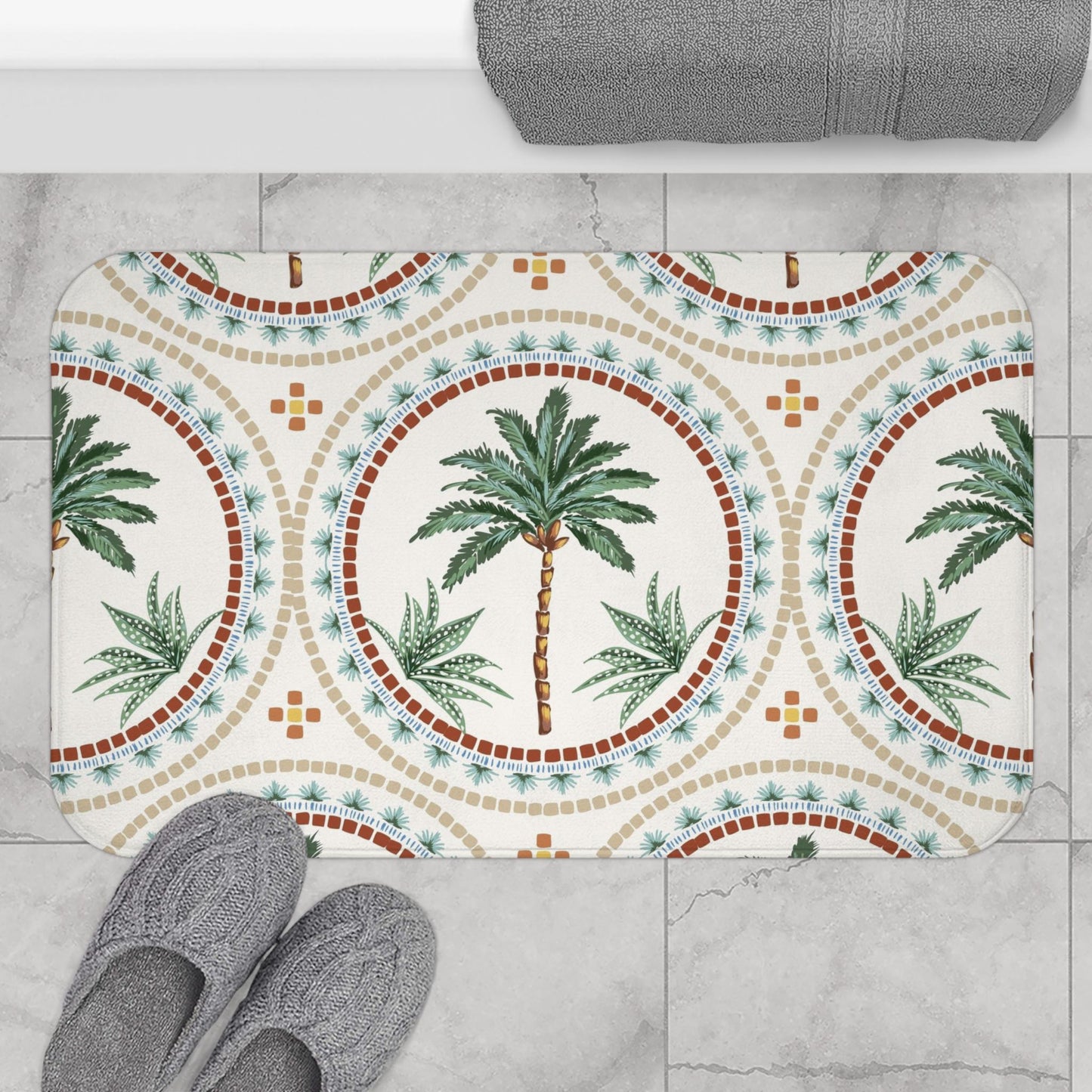 Bath Mat Palm Tree Theme Beach