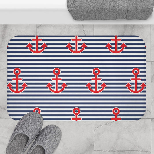 Bath Mat Nautical Anchor Theme