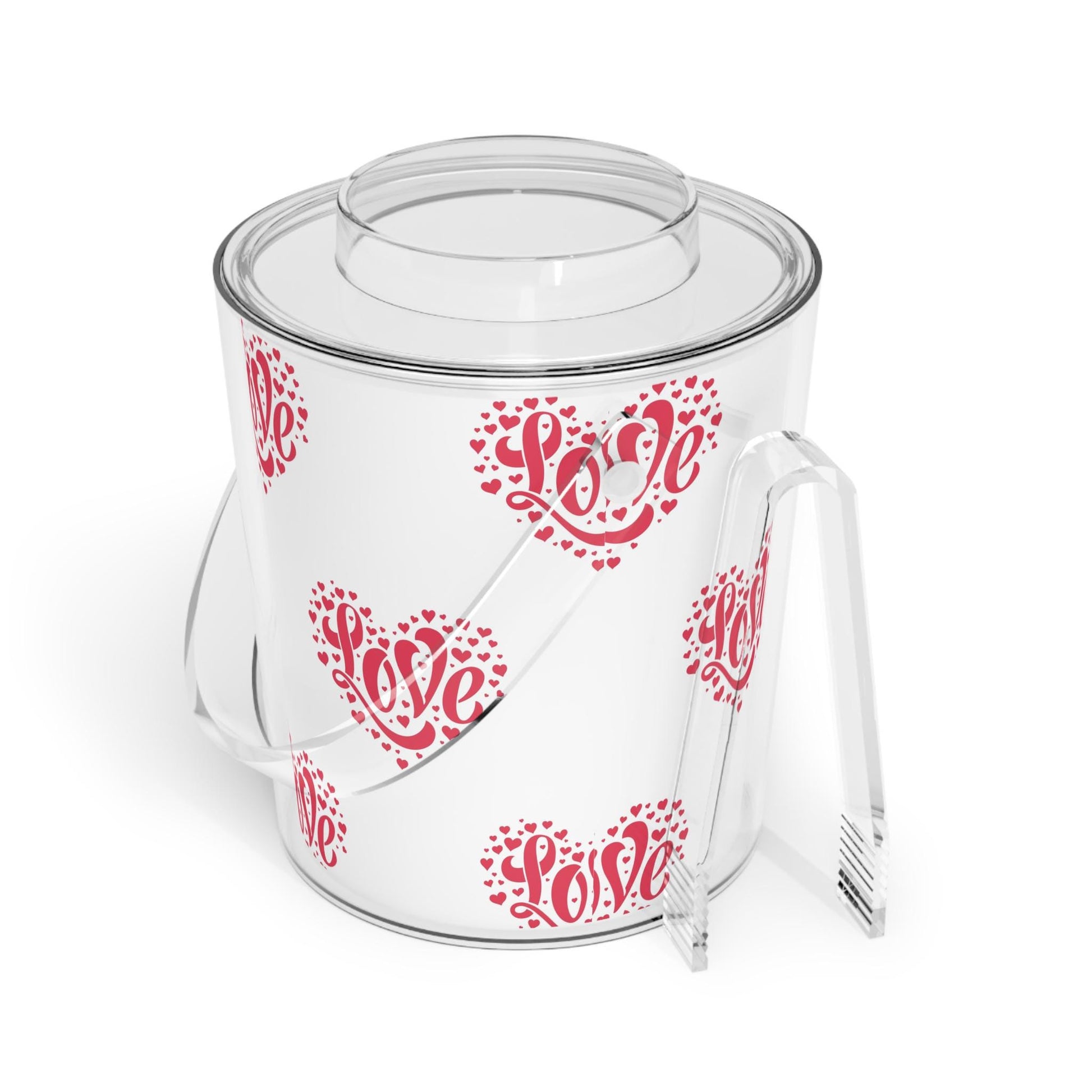 Ice Bucket with Tongs Cooler - Love Theme