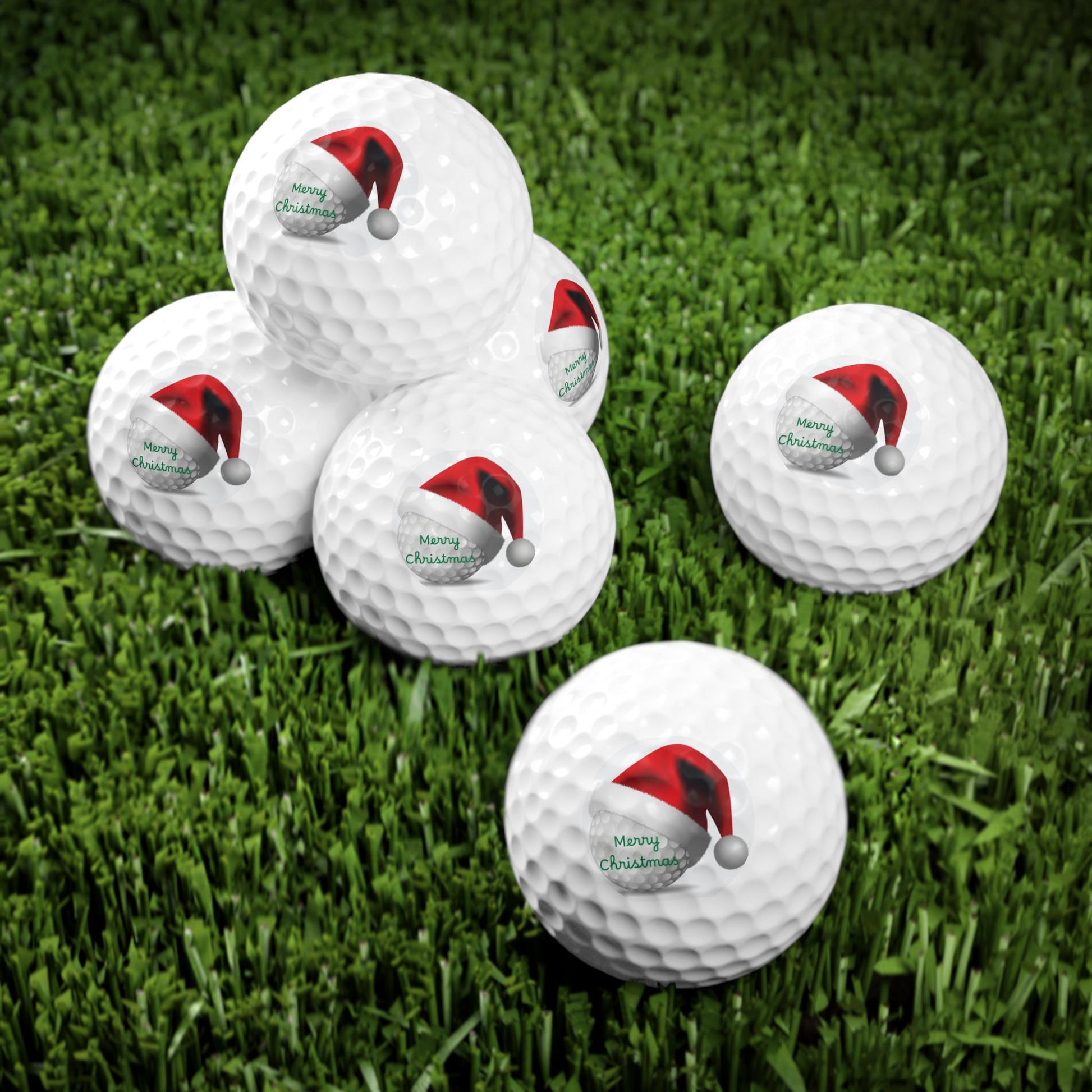 Golf Balls, 6pcs - Christmas Balls