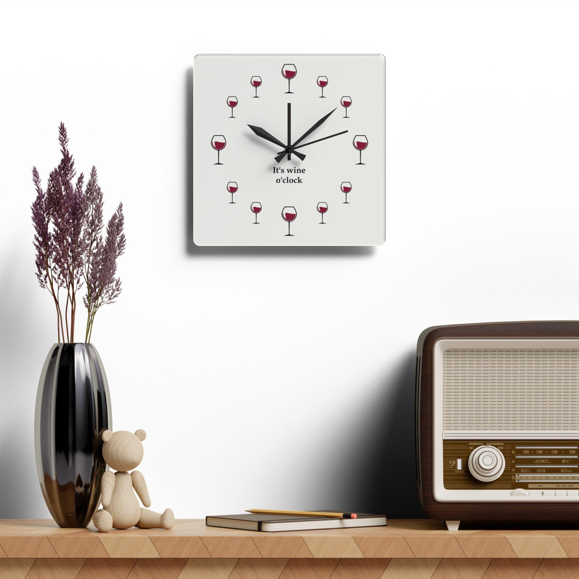 Acrylic Wall Clock - Clock - Wine Clock