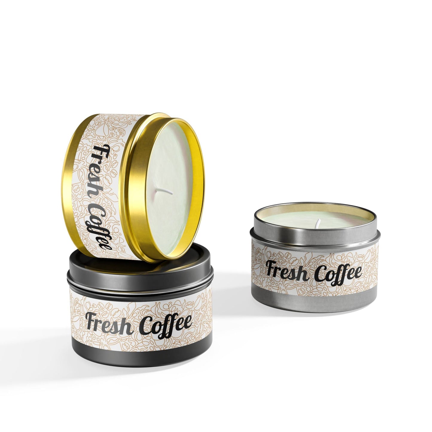 Tin Candles - Soy - Fresh Coffee Scent