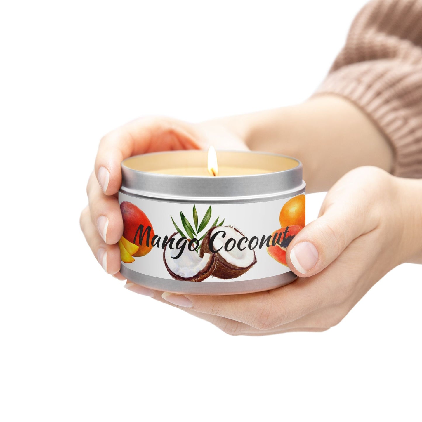 Tin Candles - Soy - Mango Coconut Scent Candle