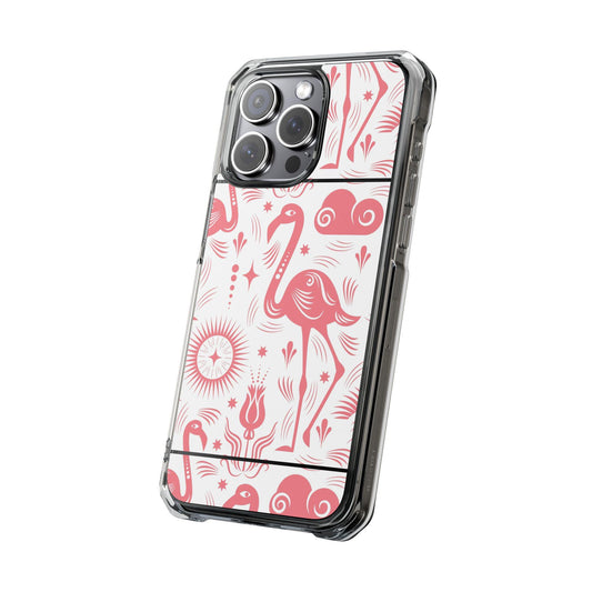 Magnetic Clear Impact Cases IPhone Flamingo