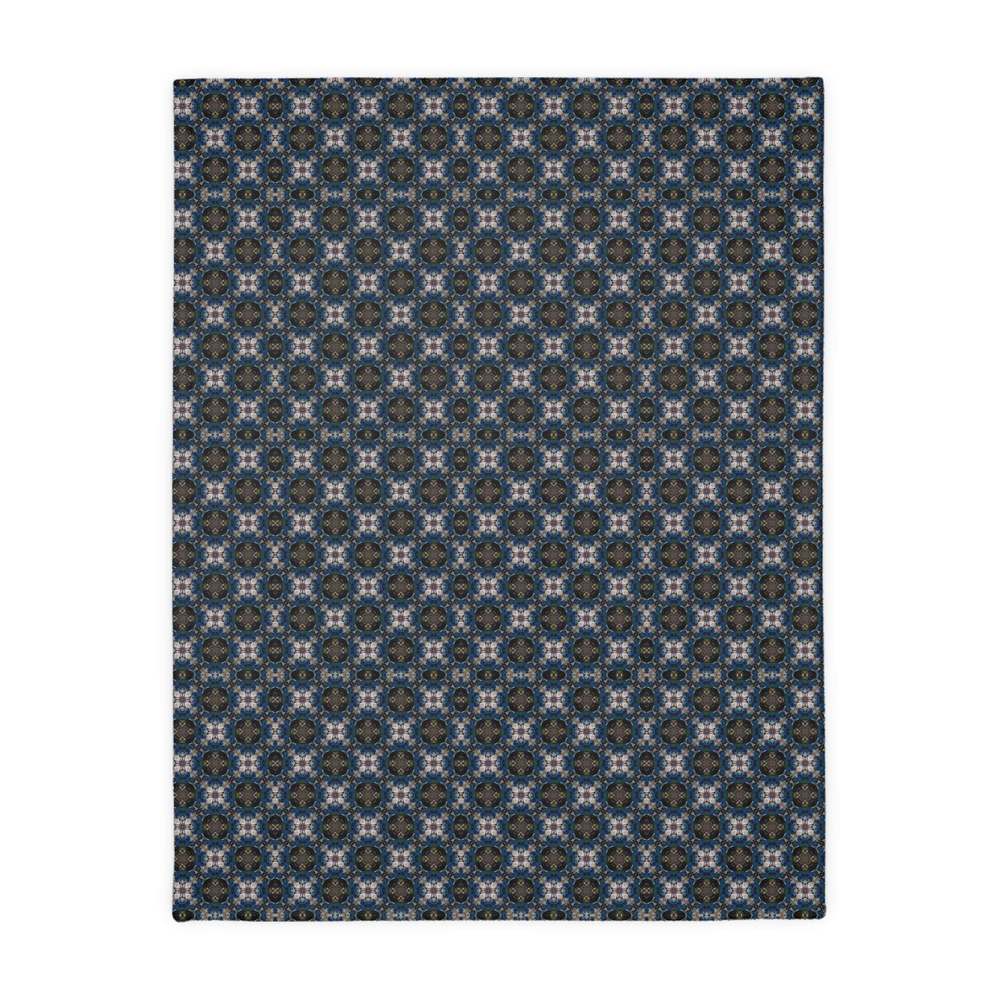 Velveteen Microfiber Blanket (Two-sided print) - Navy Throw