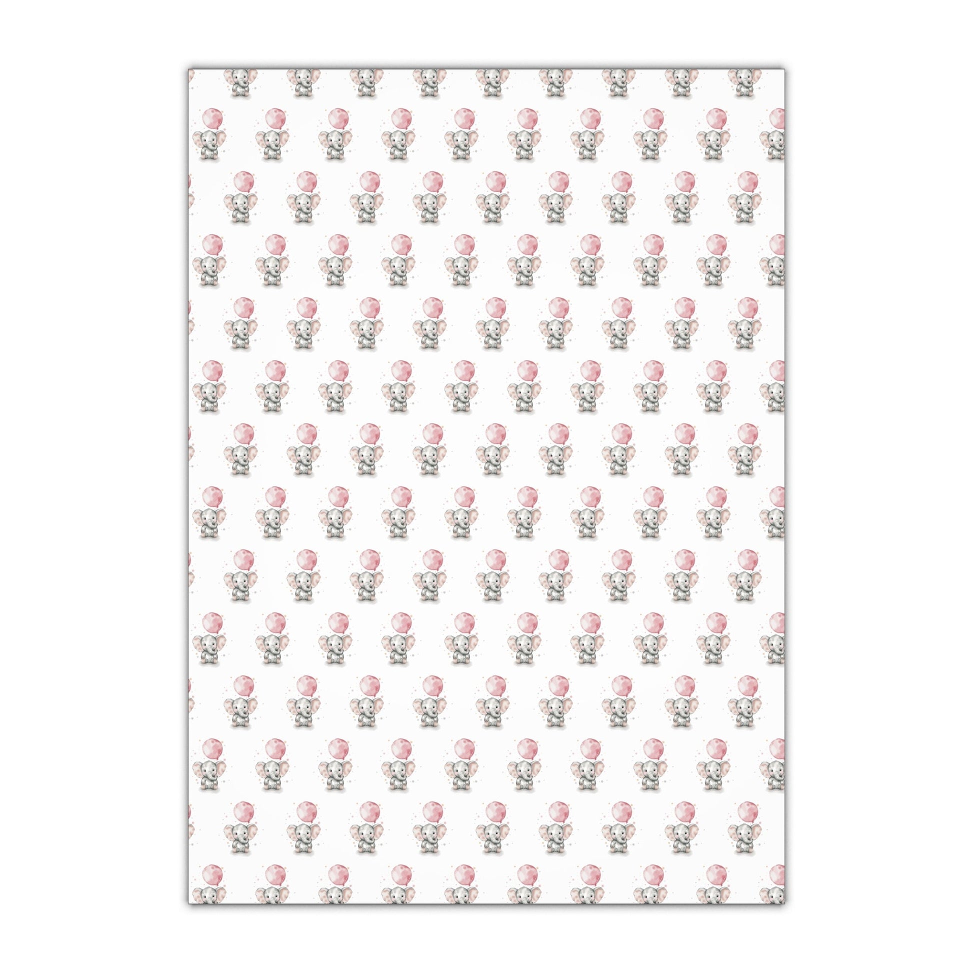 Gift Wrapping Paper Sheets, 1pc - Baby Elephant - Baby Gift Wrap