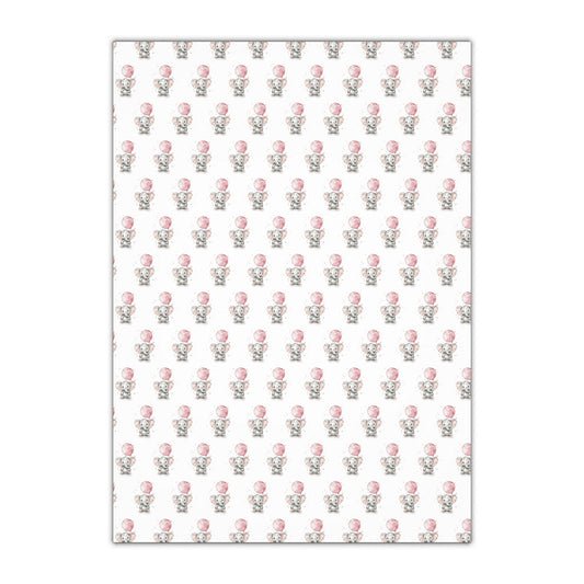 Gift Wrapping Paper Sheets, 1pc - Baby Elephant - Baby Gift Wrap