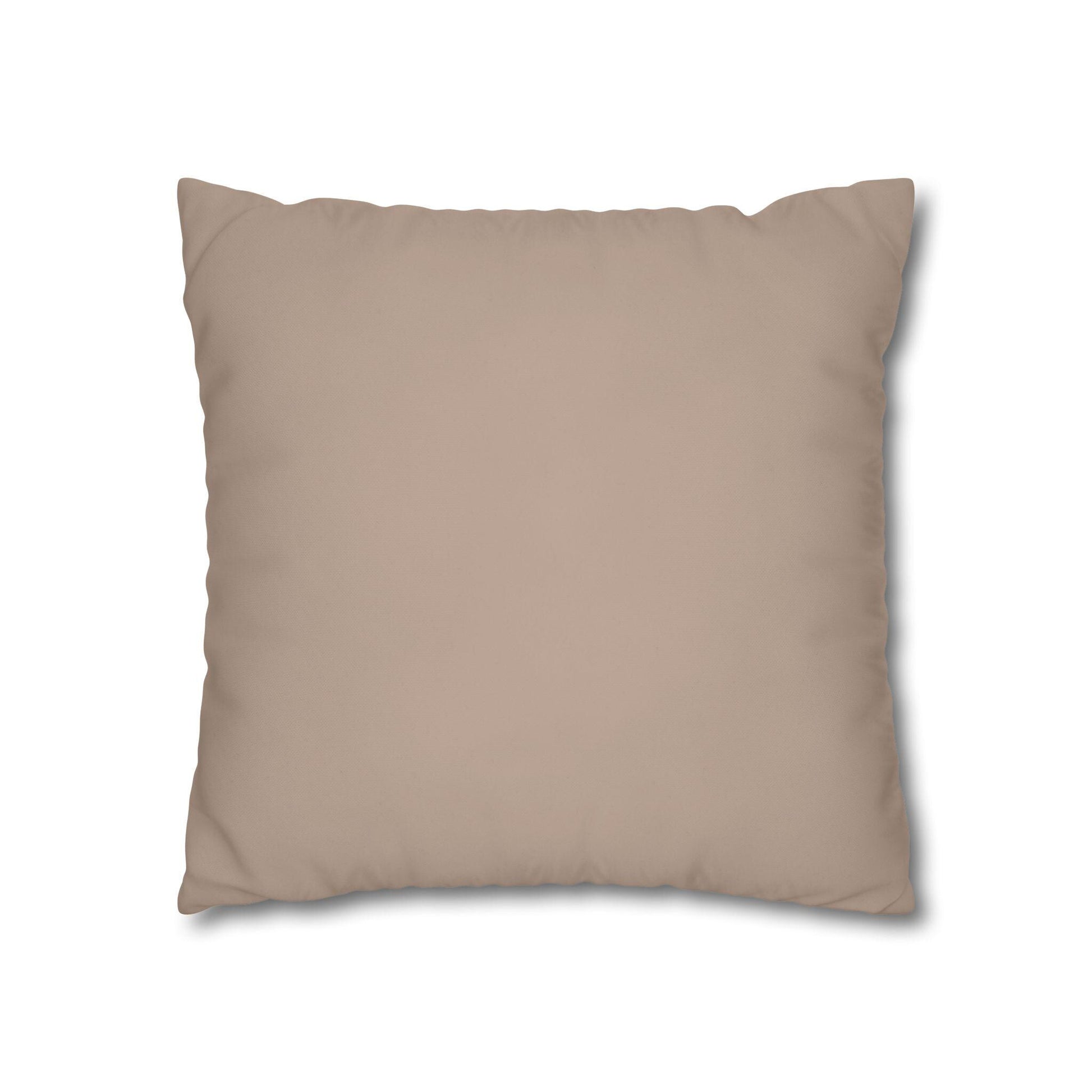 Square Poly Canvas Pillowcase - Tan, Beige, Taupe Palm Tree Design