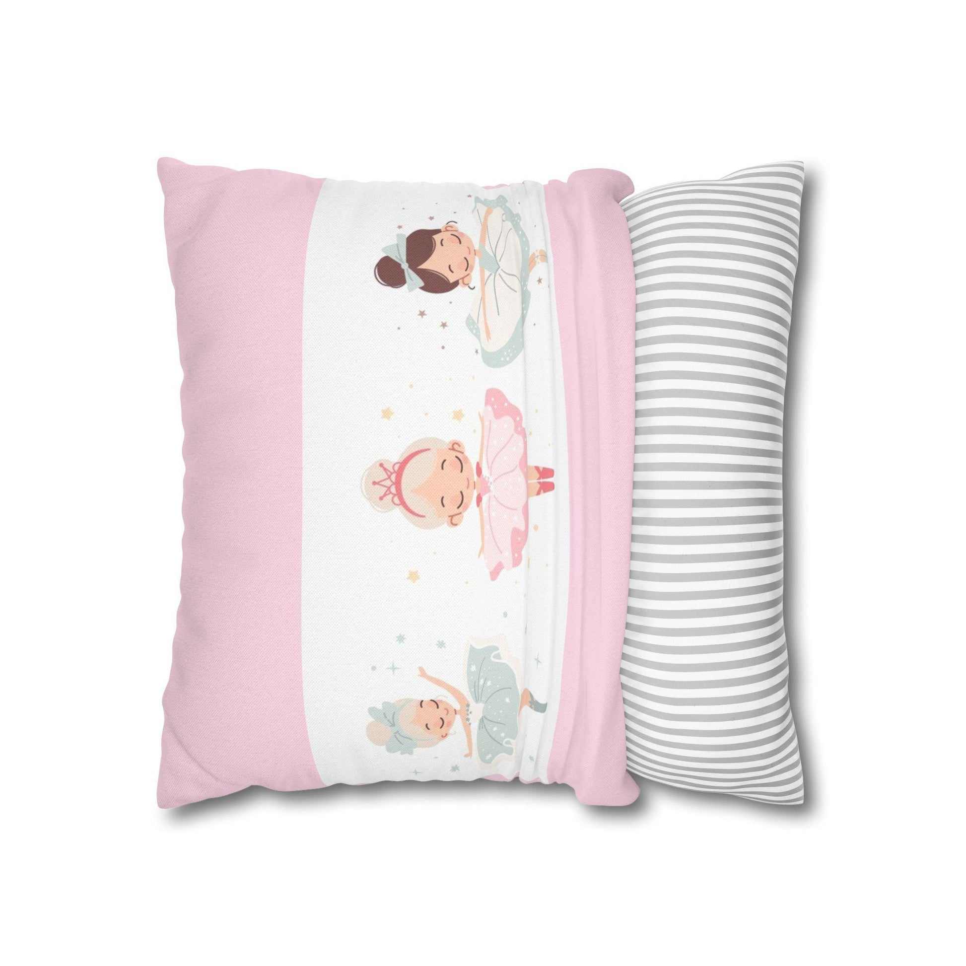 Princess in Pink Pillowcase, Fairy Tale Decor, Girl's Room Pillow Cover, Nursery Bedding, Birthday Gift
