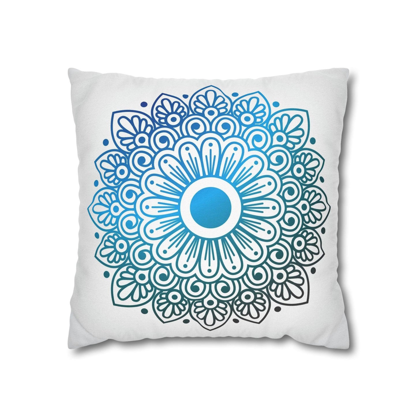 Spun Polyester Square Pillowcase - Aqua