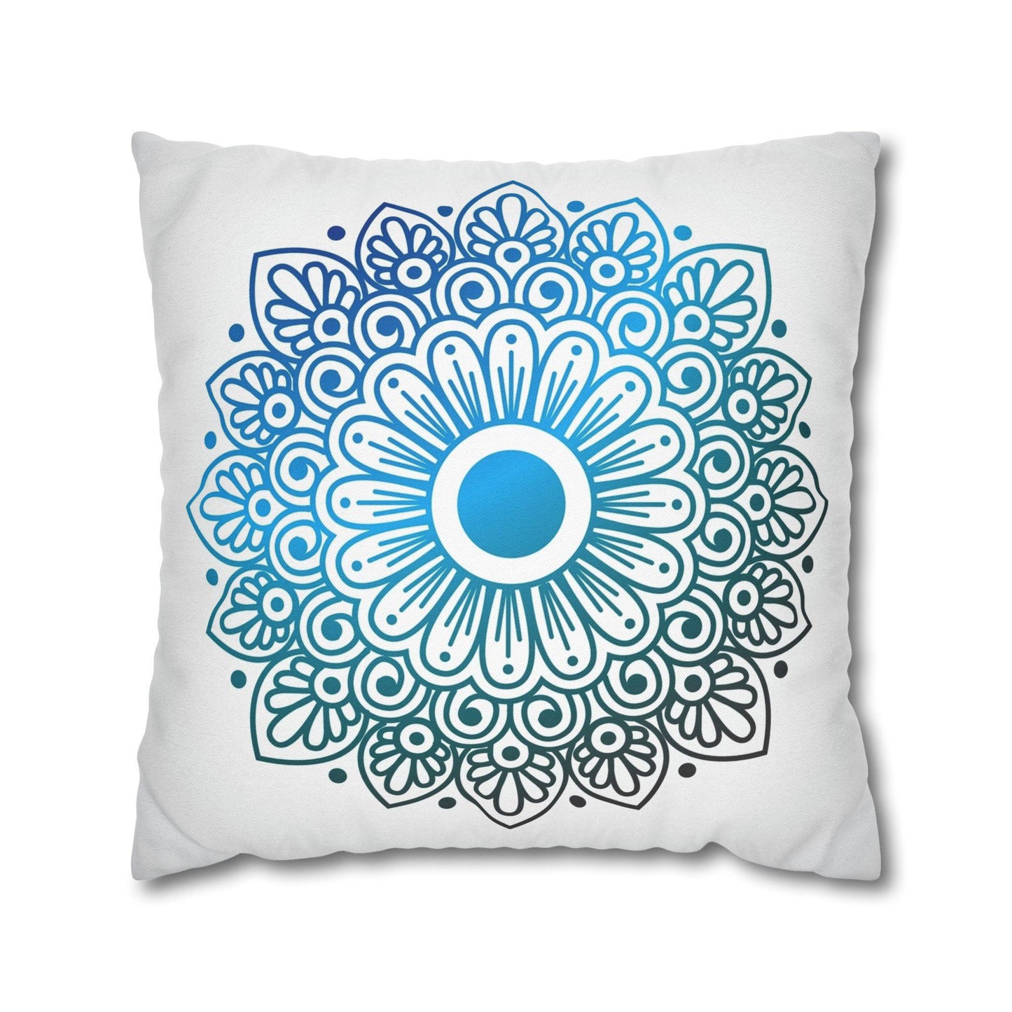 Spun Polyester Square Pillowcase - Aqua