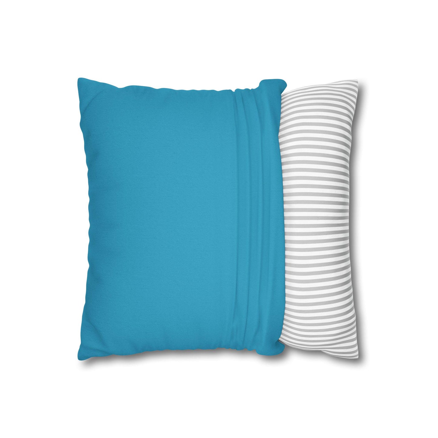 Spun Polyester Square Pillowcase - Aqua