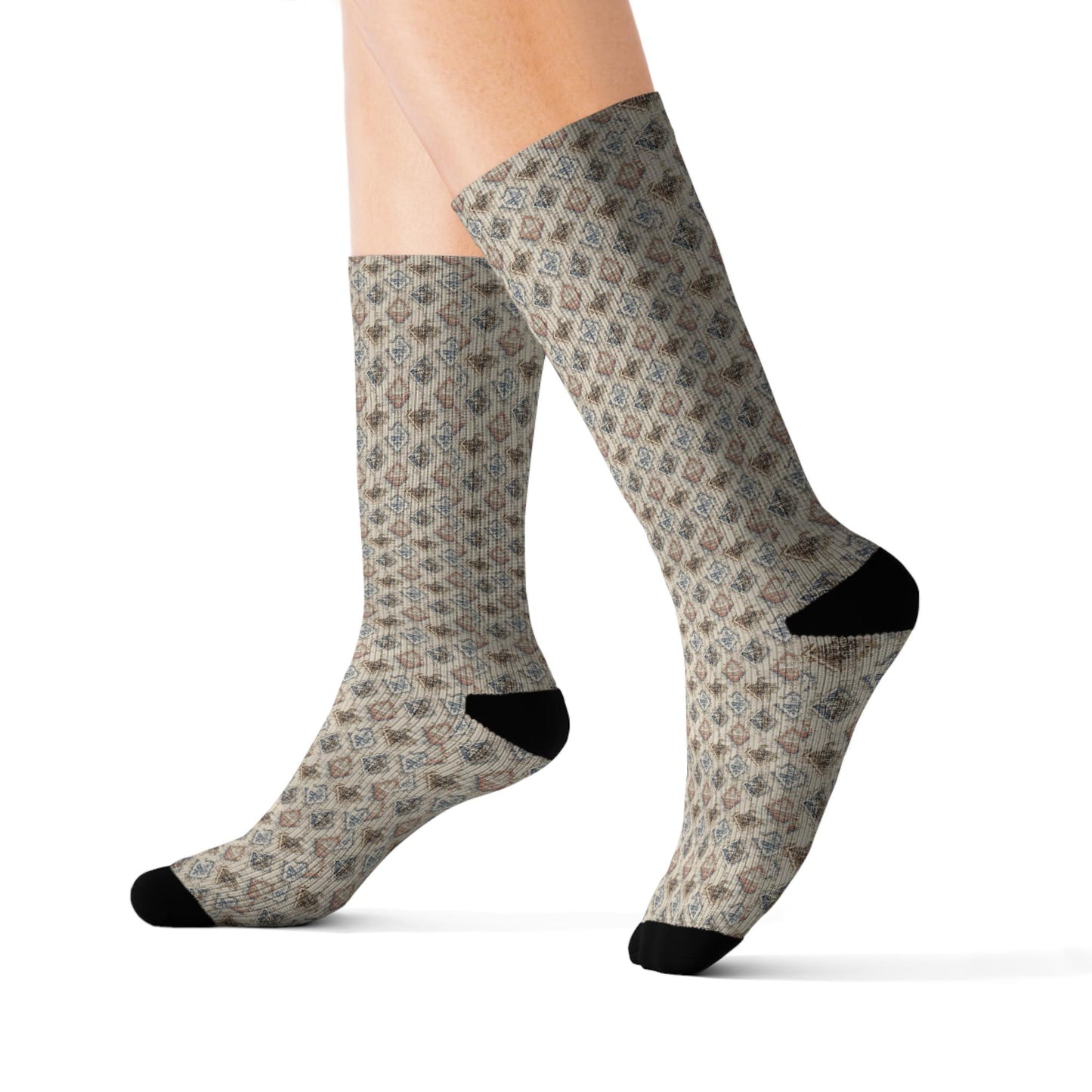 Sublimation Socks - Tan Dress Business Socks Male or Female