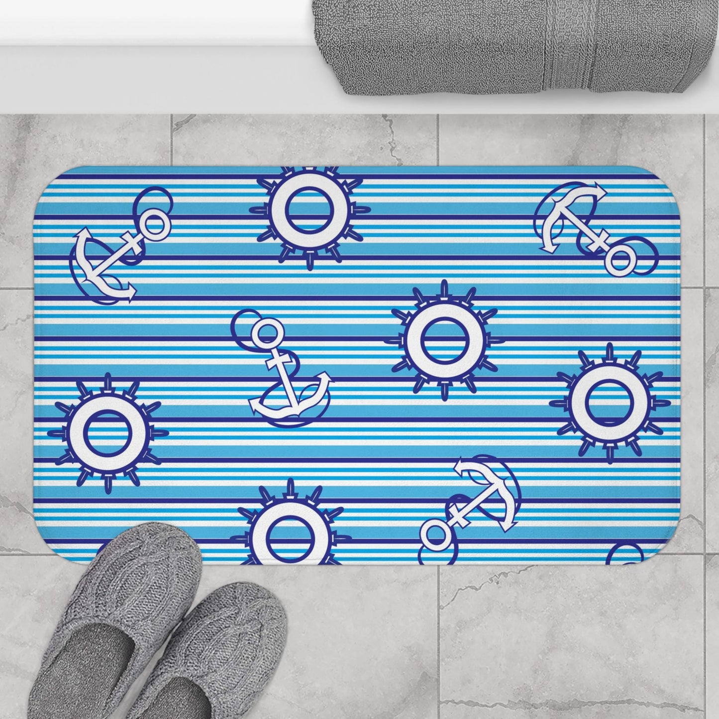 Bath Mat - Nautical Theme Anchor