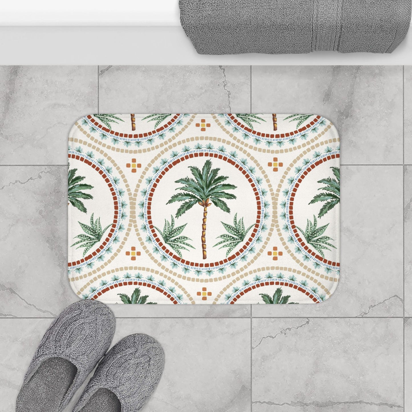 Bath Mat Palm Tree Theme Beach