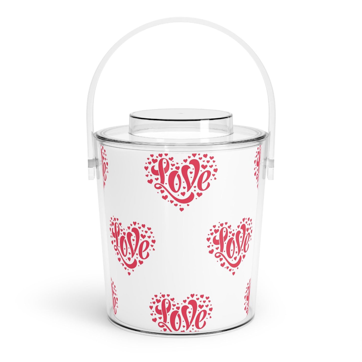 Ice Bucket with Tongs Cooler - Love Theme