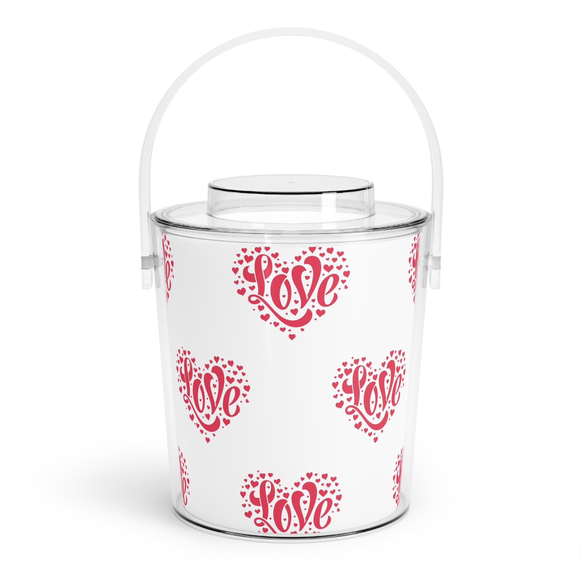 Ice Bucket with Tongs Cooler - Love Theme