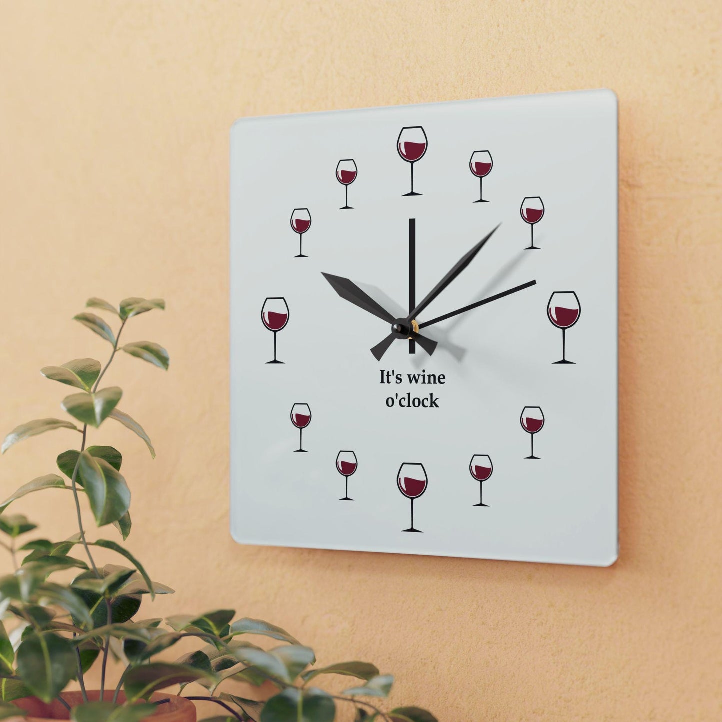 Acrylic Wall Clock - Clock - Wine Clock