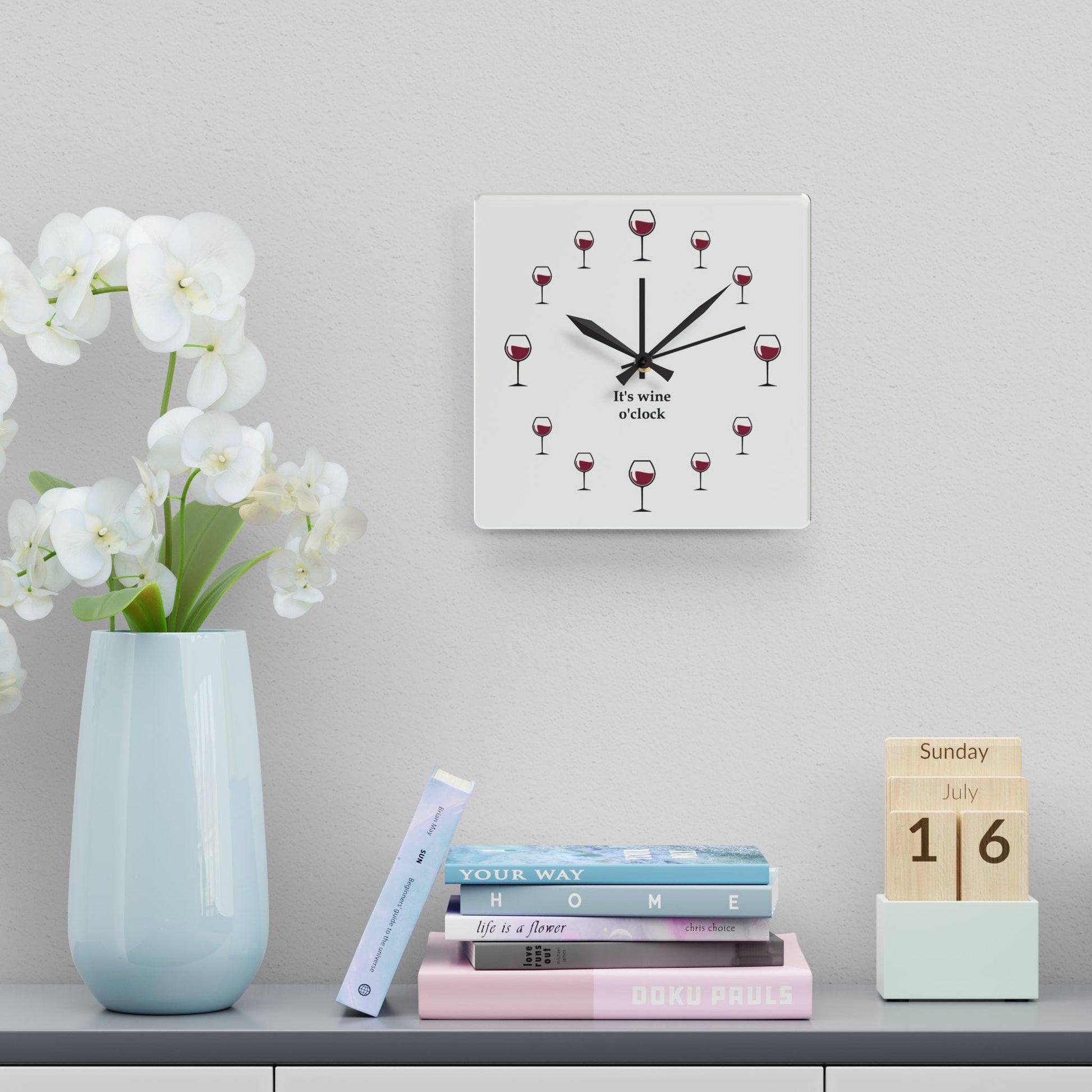 Acrylic Wall Clock - Clock - Wine Clock