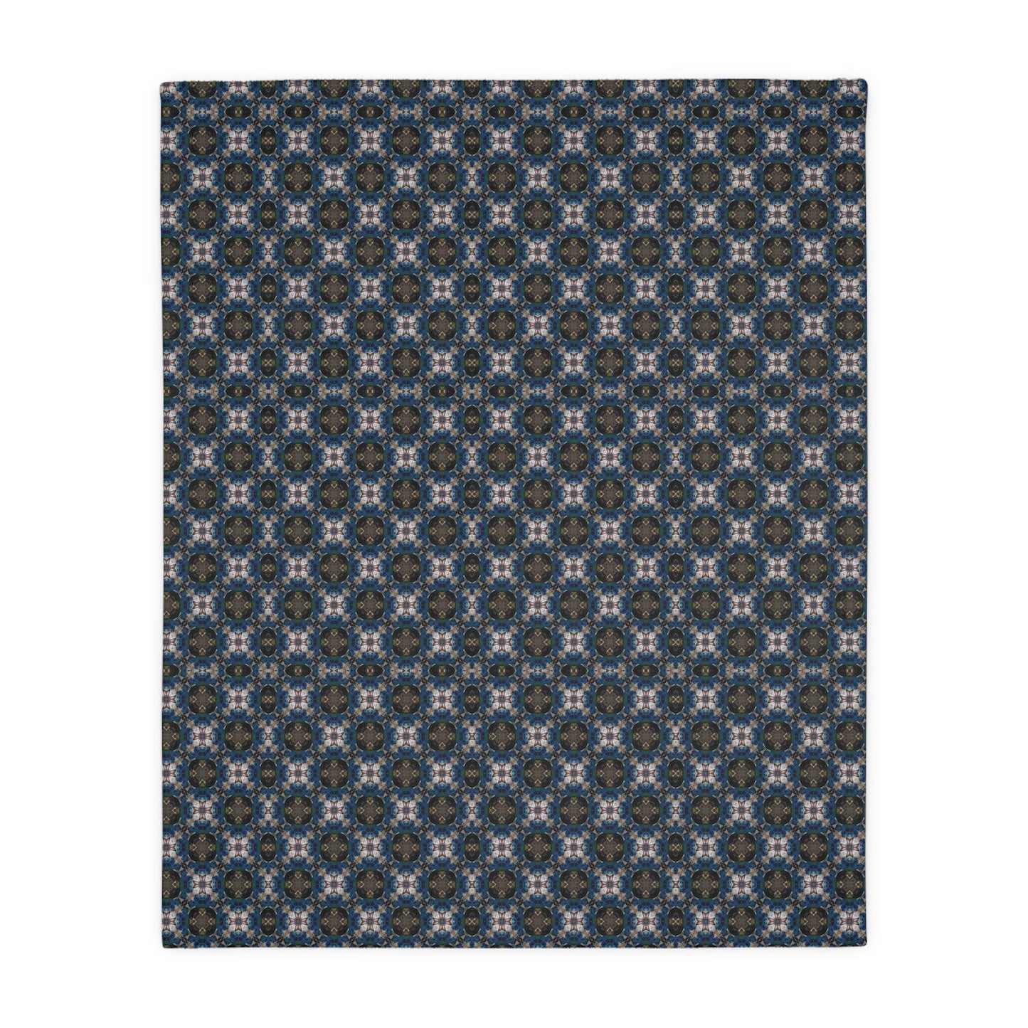 Velveteen Microfiber Blanket (Two-sided print) - Navy Throw