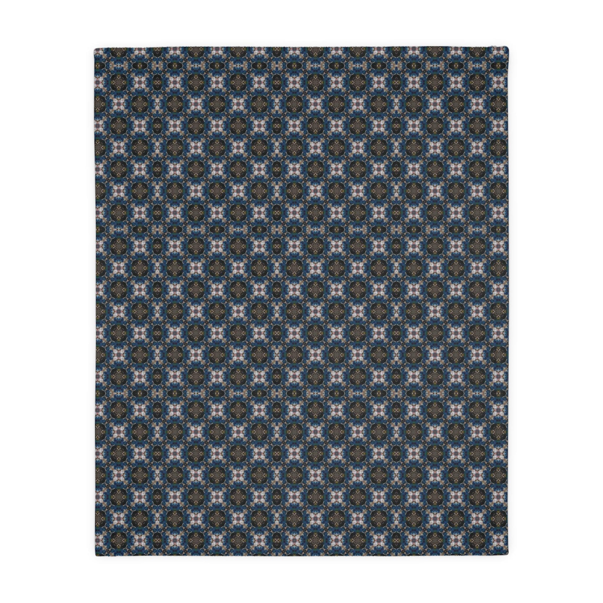 Velveteen Microfiber Blanket (Two-sided print) - Navy Throw