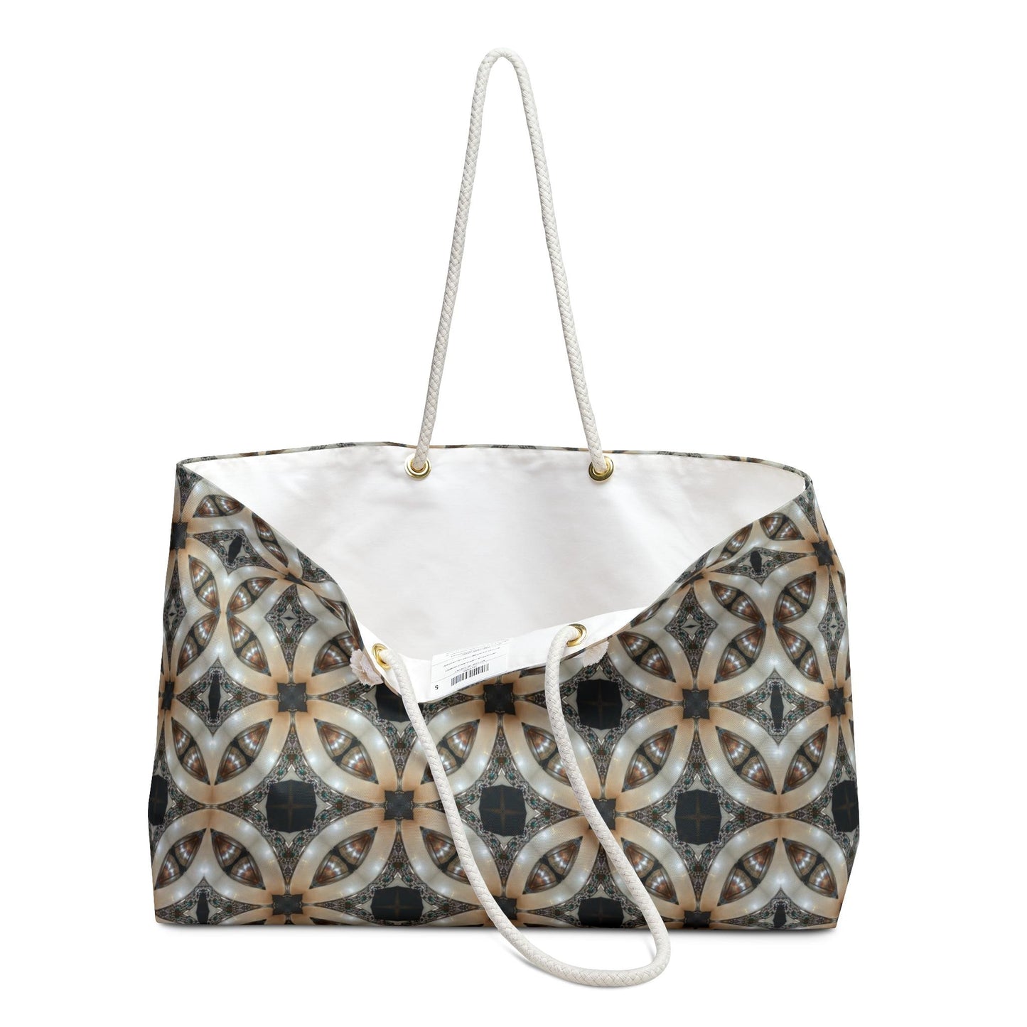 Shoulder Handle Purse Tote Carry Bag - Pearlescent White and Black Colors