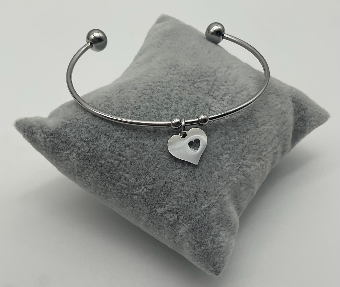 Love Heart Stainless Steel Bracelet - Can be Personalized