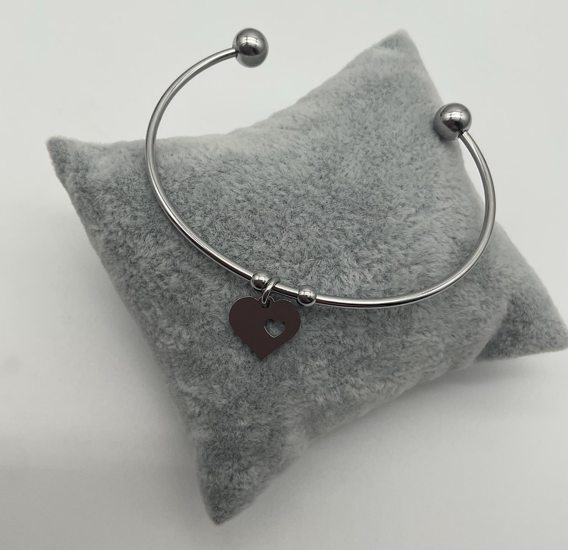 Love Heart Stainless Steel Bracelet - Can be Personalized