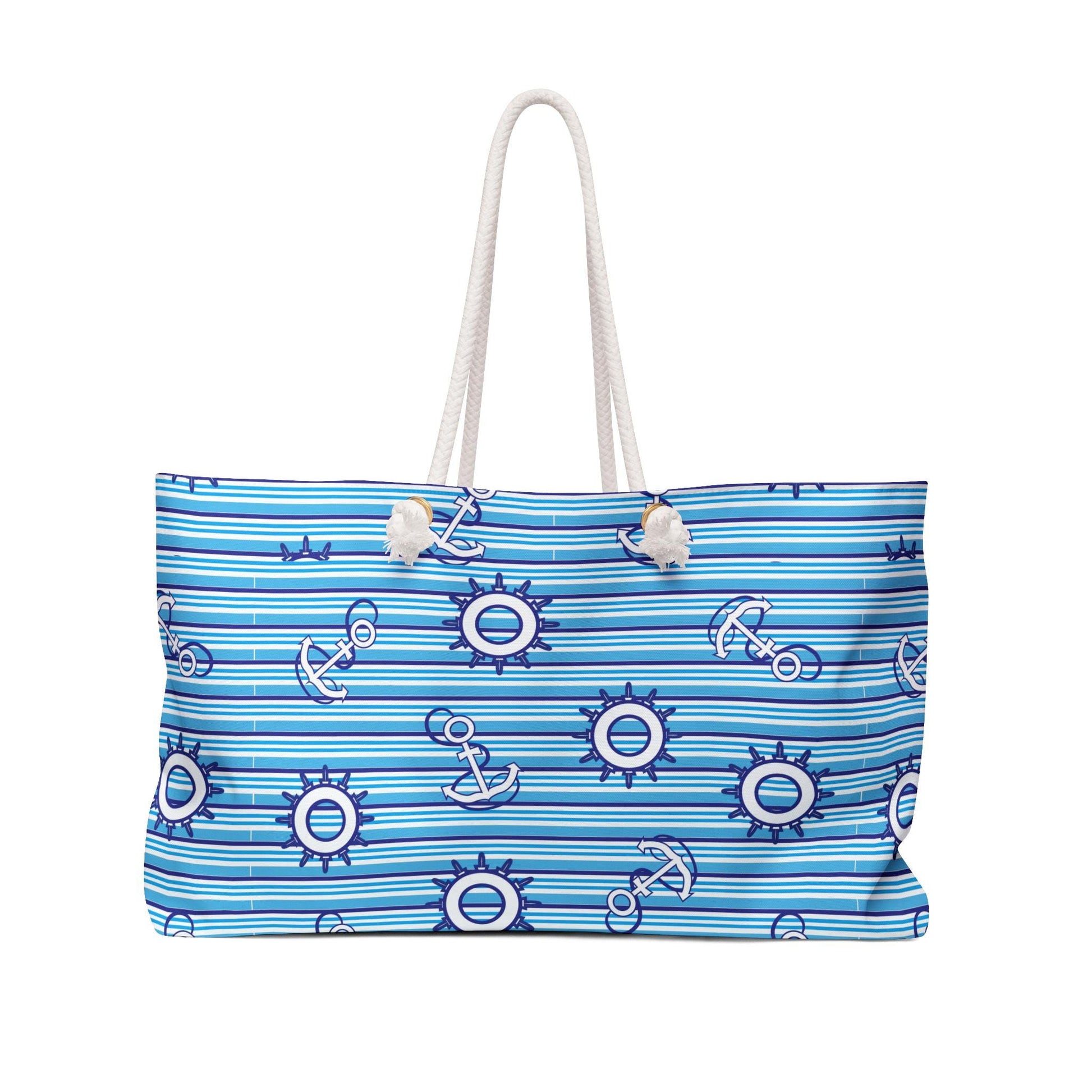 Weekender Bag Tote Beach Bag - Nautical Theme - Shoulder Bag