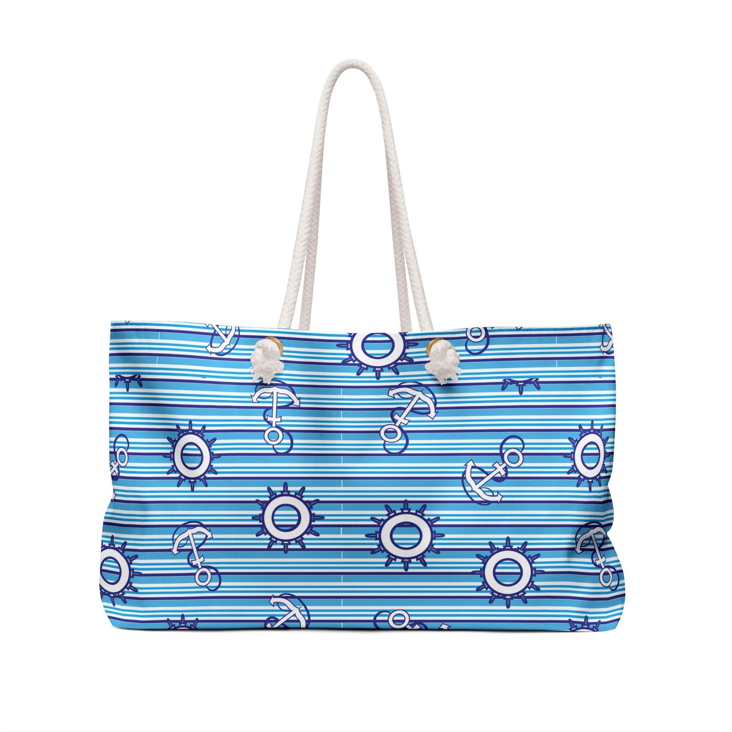 Weekender Bag Tote Beach Bag - Nautical Theme - Shoulder Bag