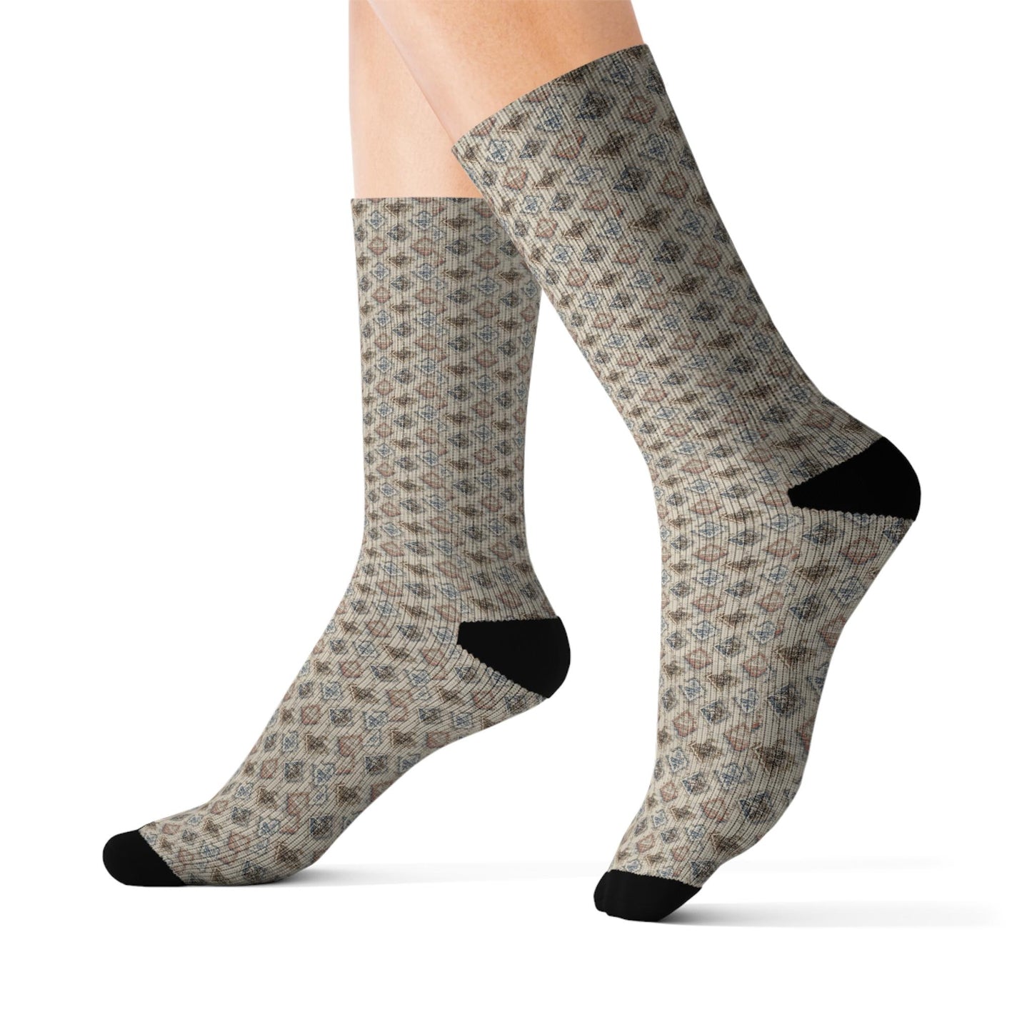 Sublimation Socks - Tan Dress Business Socks Male or Female