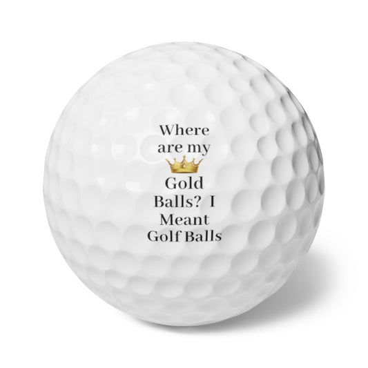 Where are my Golf Balls, High Quality 6pcs Set - Father's Day Gift, Golfing Accessories, Sports Equipment, Golf Lover Present, Custom Golf