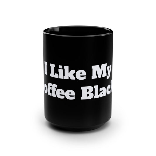Black Coffee Cup Mug, 15oz
