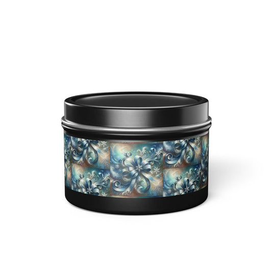 Tin Candles - Ribbon Christmas Candle