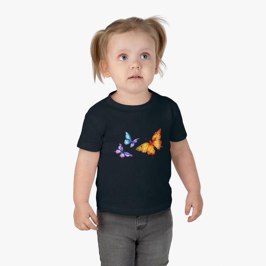 Butterfly Infant Tee, Baby T-Shirt, Toddler Top, Kids Shirt, Cute Butterfly Design, Children's Clothing