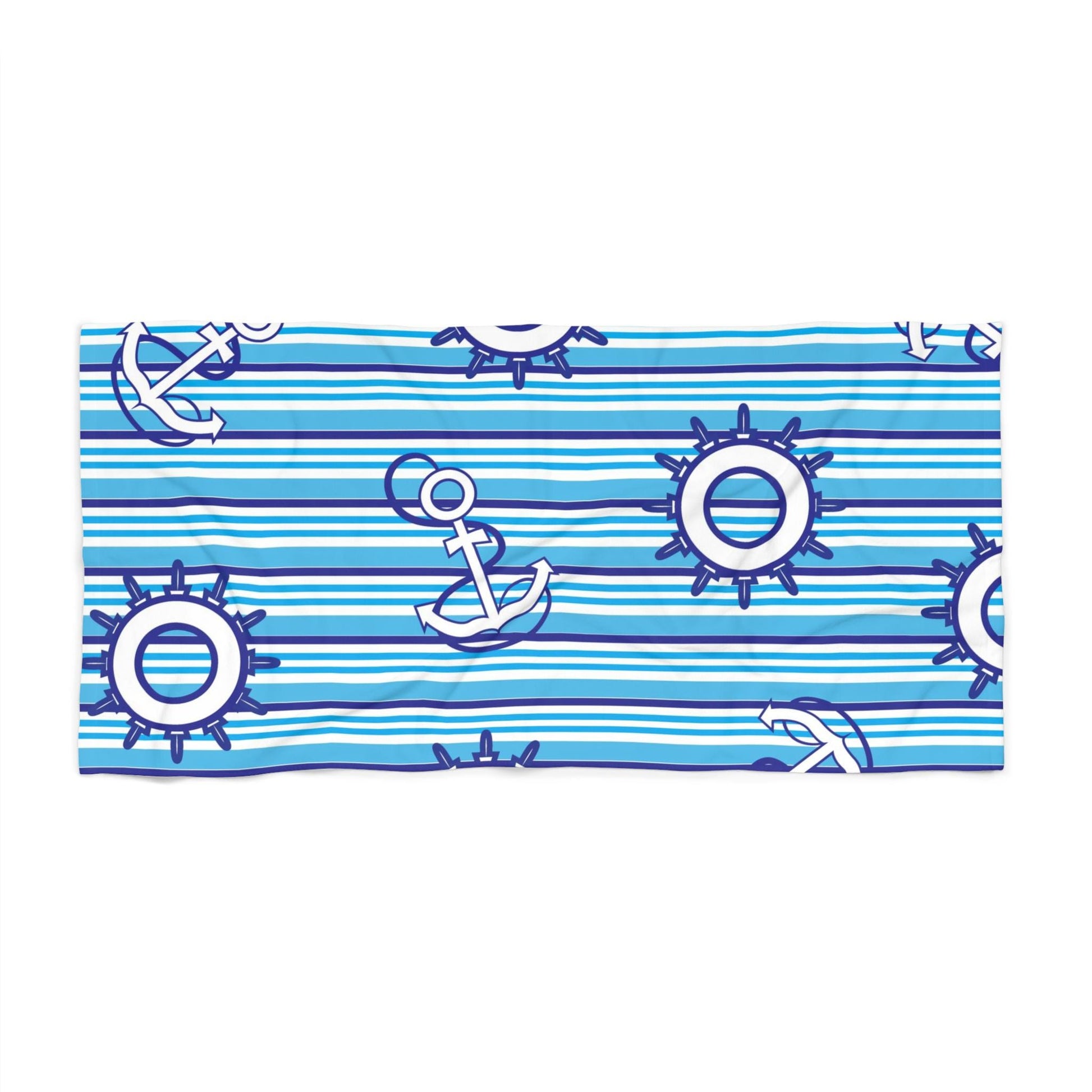 Beach Towel - Anchor - Blue