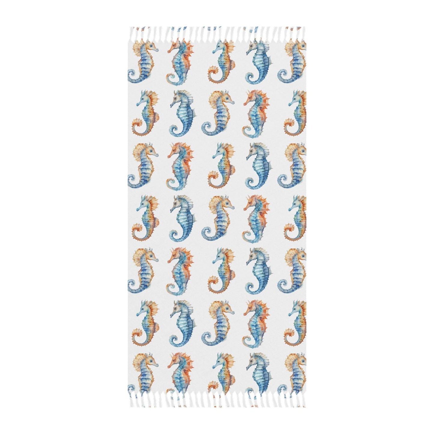 Boho Beach Cloth - Beach Blanket Seahorses