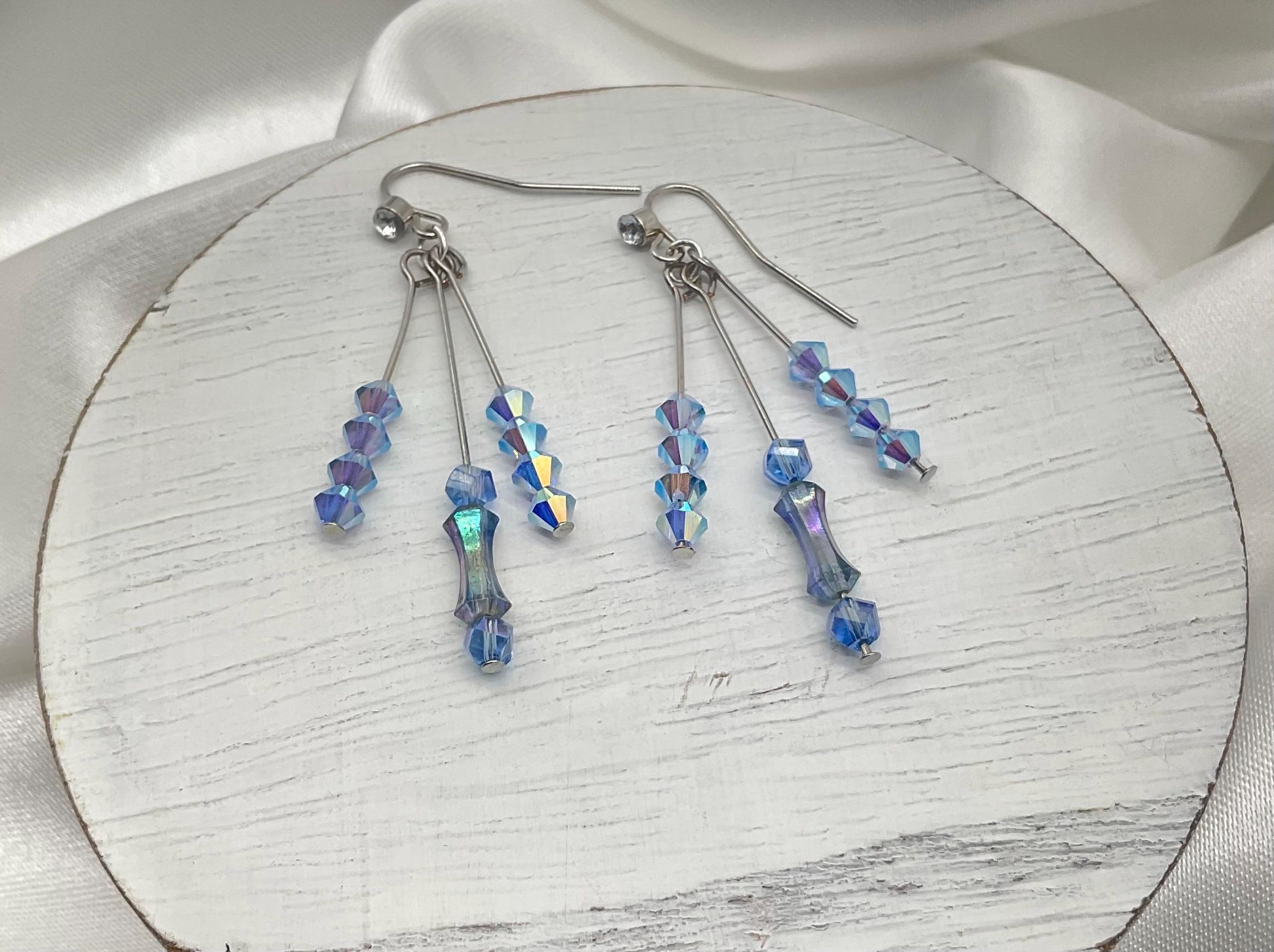 Genuine Crystal Dangle Earrings in Assorted Colors
