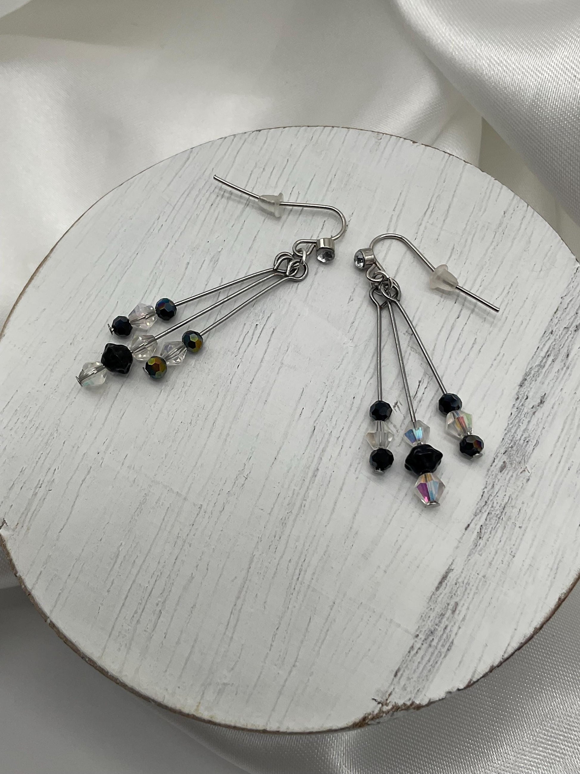 Genuine Crystal Dangle Earrings in Assorted Colors
